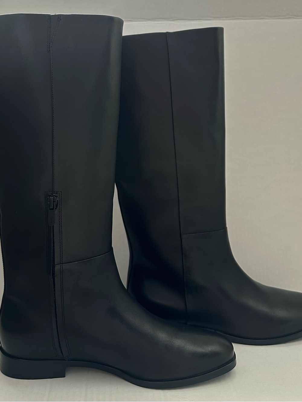 Vince Black Over-the-Knee Smooth Leather Boots - Picture 2 of 8